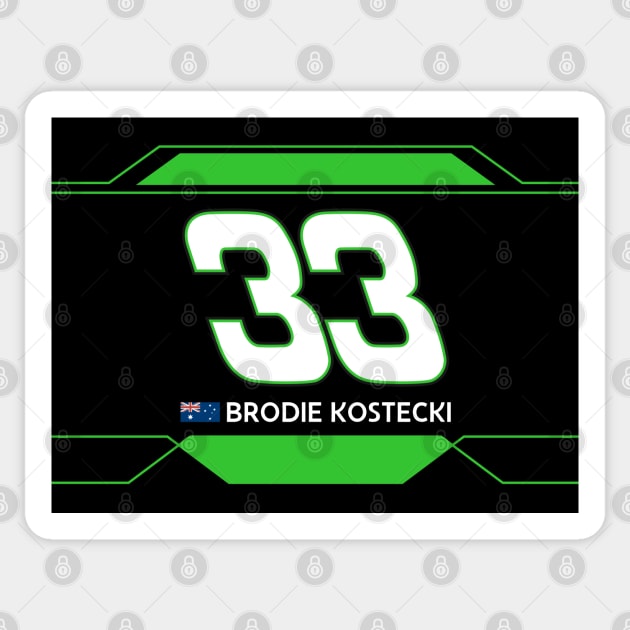 Brodie Kostecki #33 2023 NASCAR Design Sticker by AR Designs 